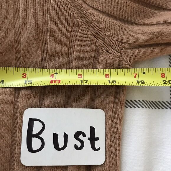 Ann Taylor Mocha Brown Ribbed Knit Long Sleeve Duster Cardigan Sweater - S - Picture 6 of 9